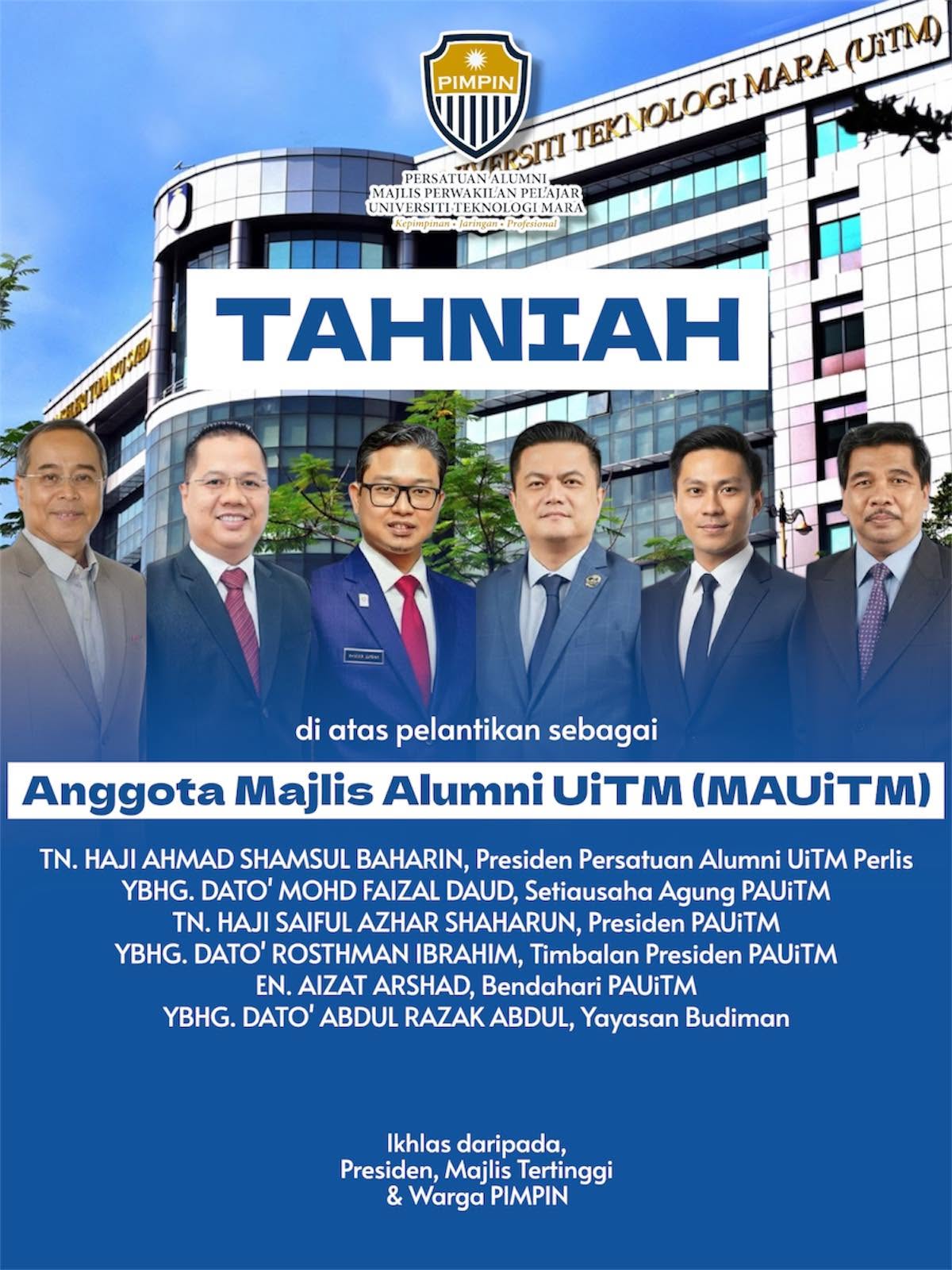 Tahniah Anggota Majlis Alumni UiTM